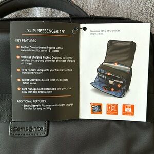 NWT SAMSONITE PRO 13" SLIM MESSENGER